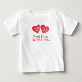 オリジナルの名前を双子に ベビーTシャツ