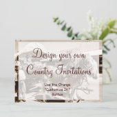 オリジナルの国テーマの招待状をデザインしよう カウボーイと馬 招待状 (スタンド正面)