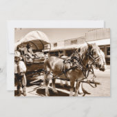 オリジナルの国テーマの招待状をデザインしよう カウボーイと馬 招待状 (裏面)