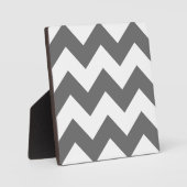 オリジナルの大きなチャコールジグザグパターンを作成 フォトプラーク (正面)