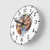 オリジナルの夫婦写真を追加 60周年結婚記念日 ラウンド壁時計 (傾斜)