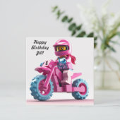 オリジナルの女の子モトクロス招待状 招待状 (スタンド正面)