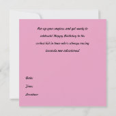 オリジナルの女の子モトクロス招待状 招待状 (裏面)