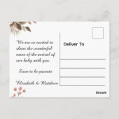 オリジナルの妊娠発表ポストカード ポストカード (裏面)