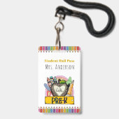 オリジナルの学校用品 バッジ (裏面(ネックストラップ付))