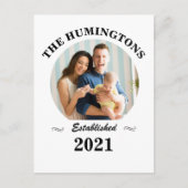 オリジナルの家族名、写真、創立年 ポストカード (正面)