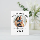 オリジナルの家族名、写真、創設年 ポストカード (スタンド正面)