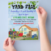 オリジナルの庭またはガレージセールチラシ チラシ (手)
