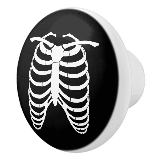 オリジナルの恐怖の胸骨ハロウィーンの胸郭 セラミックノブ (右)