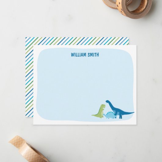 オリジナルの恐竜 ノートカード (正面/裏面インサイチュ)