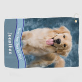 オリジナルの愛犬写真 アップロード ゴルフタオル (横)
