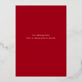 オリジナルの手書き文字によるシーズンズグリーティング 箔シーズンカード (裏面)