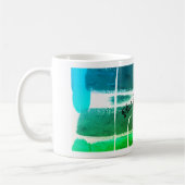 オリジナルの抽象デザインクラシックの白いマグカップ コーヒーマグカップ (左)