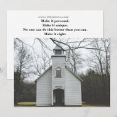 オリジナルの招待状やお知らせを作成する準備ができました 招待状 (正面/裏面)