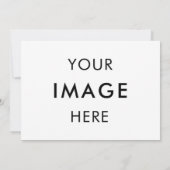 オリジナルの招待状をデザイン 黒白 5" x 7" 招待状 (裏面)