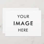 オリジナルの招待状をデザイン 黒白 5" x 7" 招待状 (正面/裏面)