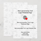 オリジナルの新しいフラット招待状をカスタマイズ 招待状 (正面/裏面)