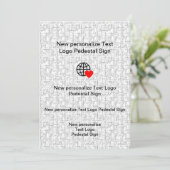 オリジナルの新しいフラット招待状をカスタマイズ 招待状 (スタンド正面)