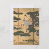 オリジナルの日本のかささぎ クラシックアート サンキューカード (正面/裏面)