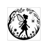 オリジナルの木枠のデイジー妖精 ラバースタンプ (インプリント)