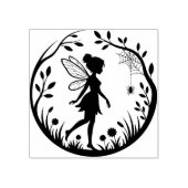 オリジナルの木枠の野の花の妖精 ラバースタンプ (インプリント)