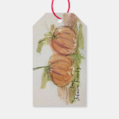 オリジナルの水の色のスケッチカボチャ ギフトタグ (裏面)