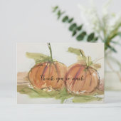 オリジナルの水の色のスケッチカボチャ サンキューカード (スタンド正面)