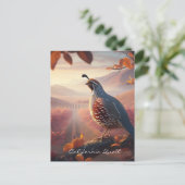 オリジナルの水の色カリフォルニアウイル。鳥 ポストカード (スタンド正面)