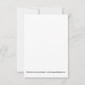 オリジナルの水彩カード空白の サンキューカード (裏面)