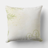 オリジナルの水彩植物のベビーギフト クッション (裏面)