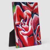 オリジナルの水彩画のバラのアート作品 フォトプラーク (側面)