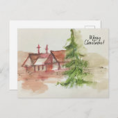 オリジナルの水彩画スケッチ ポストカード (正面/裏面)