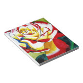 オリジナルの水彩画 ティーローズのアート フラワー ノートパッド (アングル)