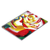 オリジナルの水彩画 ティーローズのアート フラワー ノートブック (左側)