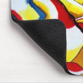 オリジナルの水彩画　ティーローズの花のアート マウスパッド (コーナー)