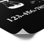 オリジナルの汎用コーヒーメニュー価格ブラックボードをカスタマイズする ポスター (角)