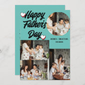オリジナルの父の日, 4枚の写真のコラージュ シーズンカード (正面/裏面)