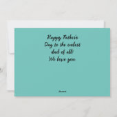 オリジナルの父の日, 4枚の写真のコラージュ シーズンカード (裏面)