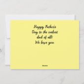 オリジナルの父の日、4枚の写真のコラージュ シーズンカード (裏面)