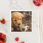 オリジナルの犬と猫のグッズを作ろう スタンダードカクテルナプキン (インサイチュ)