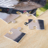 オリジナルの犬の名前の写真を作成 ジグソーパズル (側面)