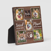 オリジナルの犬の追悼 フォトコラージュ プレート フォトプラーク (正面)