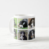 オリジナルの犬家族フォトコラージュ名を作成 コーヒーマグカップ (正面左)