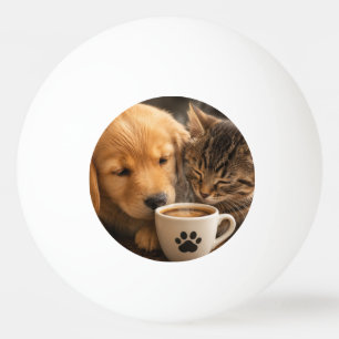 オリジナルの猫と犬のグッズを作ろう 卓球ボール