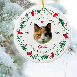 オリジナルの猫のメモリアルクリスマス飾り セラミックオーナメント