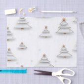 オリジナルの白いクリスマスツリーを作ろう 薄葉紙 (クラフト)