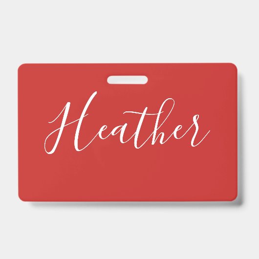 オリジナルの白いスクリプトを赤で バッジ (正面)