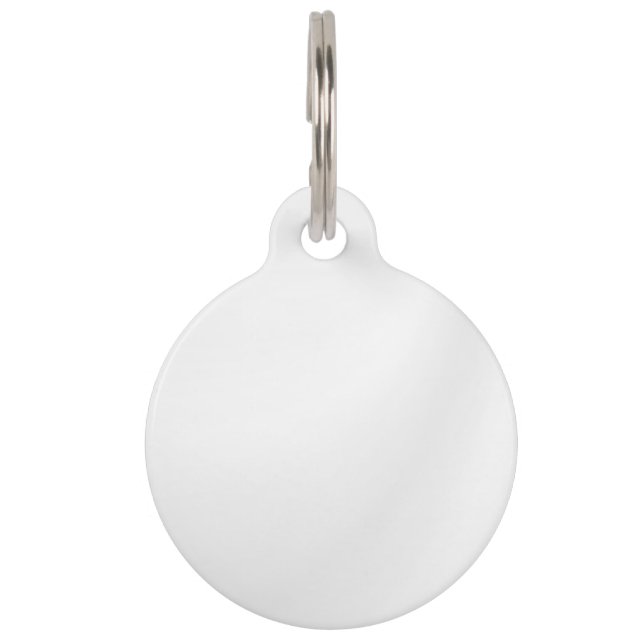 オリジナルの白いペット用IDタグを作成 ペット　ネームタグ (正面)