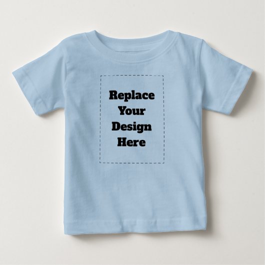 オリジナルの白い ベビーTシャツ (正面)