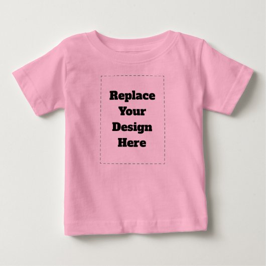 オリジナルの白い ベビーTシャツ (正面)